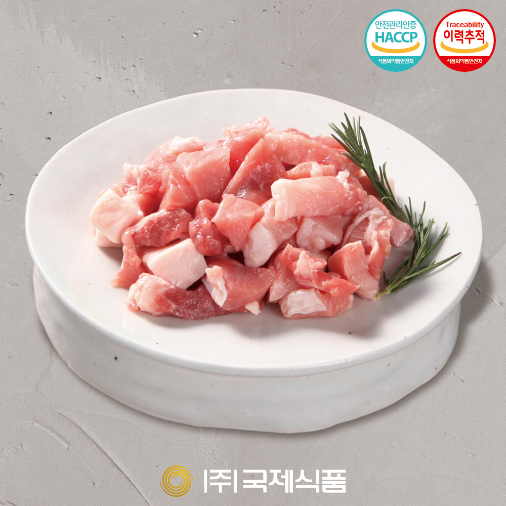 [국제식품] 우리돼지 한돈 냉장 국,찌개용 400g(사태,앞다리,뒷다리)